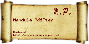 Mandula Péter névjegykártya